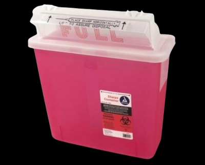 5 Qt Sharps Container dynarex with mailbox lid # 4624