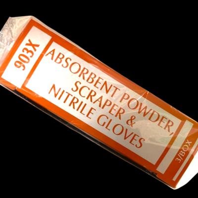 Bodily Fluids Clean up - 2 oz Absorbent Powder for Body Fluids w/ Scraper & Gloves - Certified  216-079  # 903X