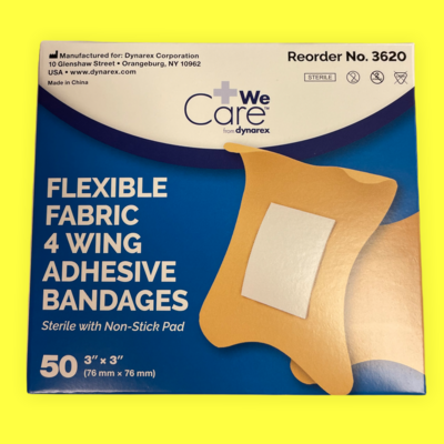 Flexible Fabric 4 Wing Adhesive Bandages 3