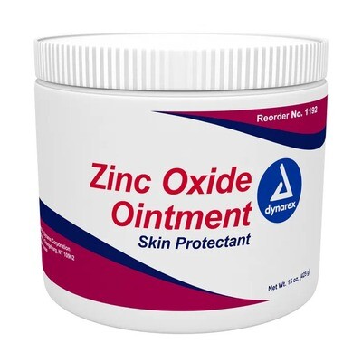 Zinc Oxide Ointments DYNAREX 15 OZ JAR 12/CASE #1192