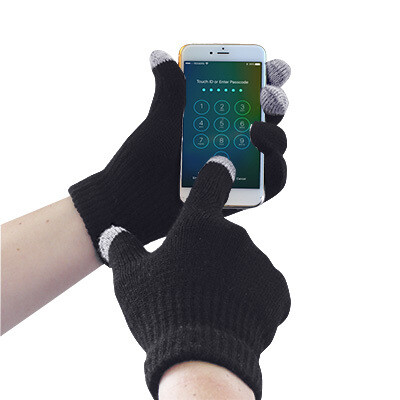 GL16 - Touchscreen Knit Glove  Black Large/XL