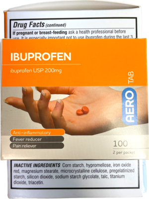 AEROTAB Ibuprofen Tablets 200mg 100/box