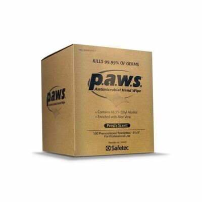 p.a.w.s.® Antimicrobial Hand Wipes Box of 100   # 34400