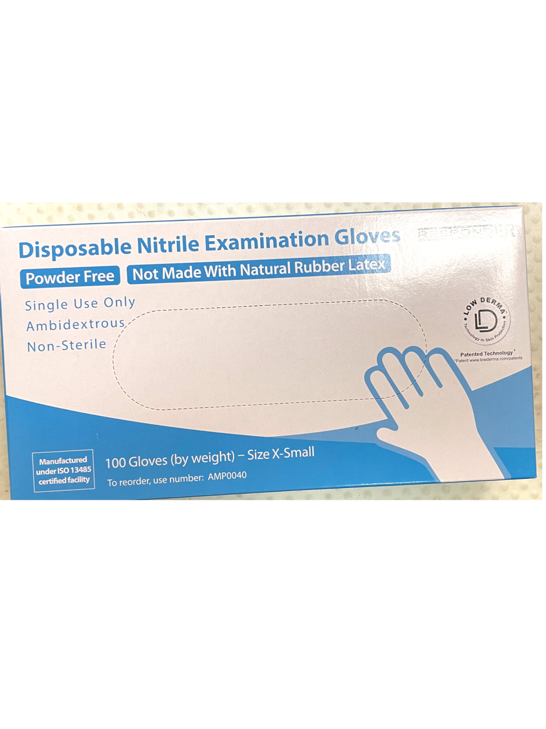 Responder Disposable Nitrile Examination Gloves 100/box