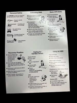 First aid facts card 234-009