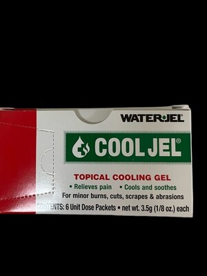 CoolJel Topical Cooling Jel Waterjel  6 Unit Dose Packets 1/8 oz