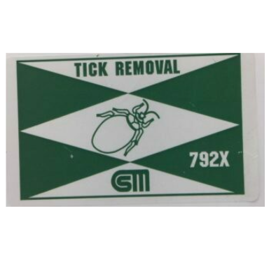 Tick Removal Kit - Zip lock bag - Certified 216-005. Safety NJ