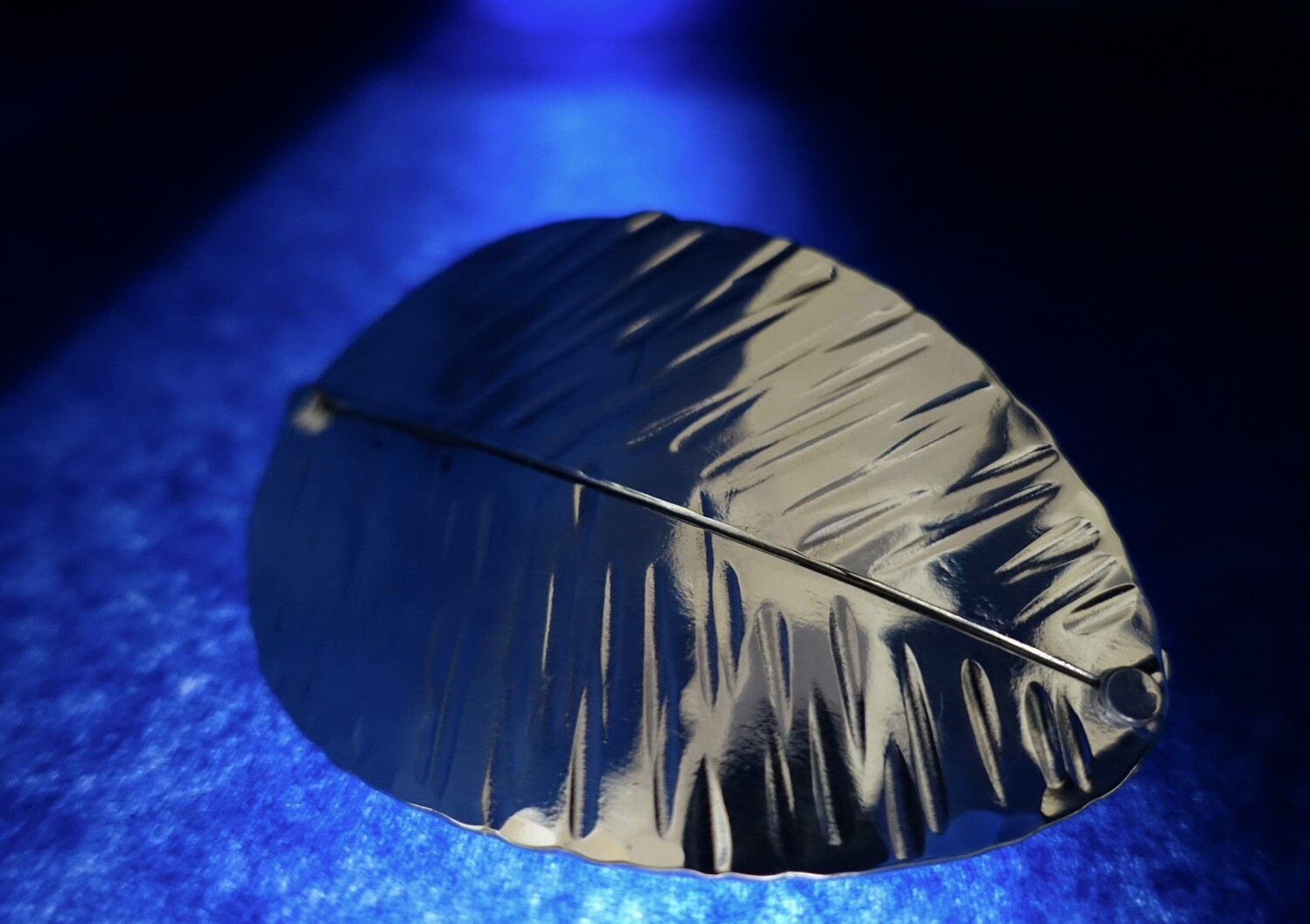 Silverlöv stort hårspänne