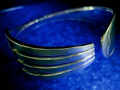 Stilrent Gaffelarmband Äkta kontrollstämplat silver