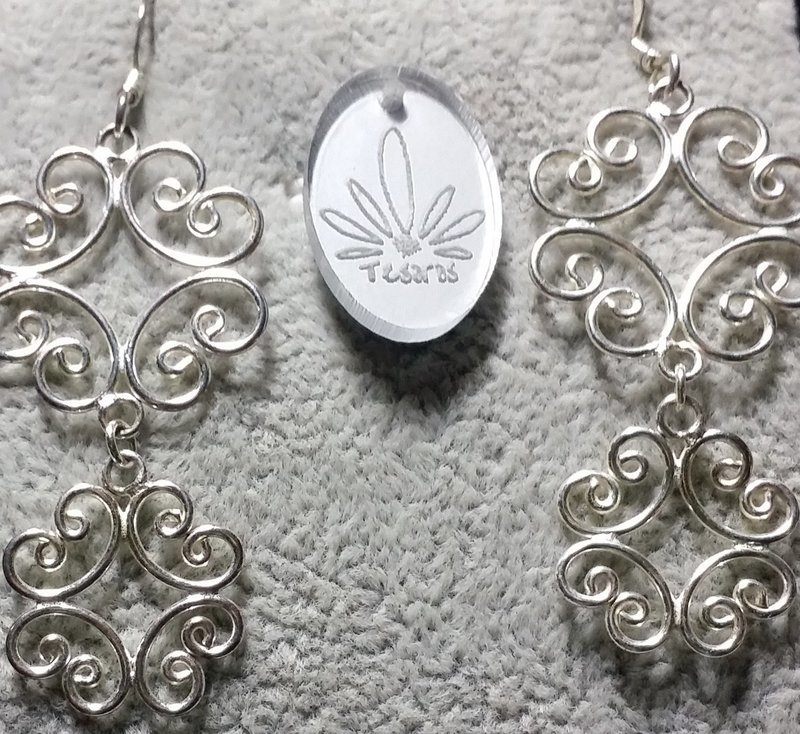 Free Shipping and Just Reduced! Scrolls- Sterling Silver Earrings
