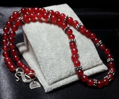 Ruby and Bali Beads Necklace