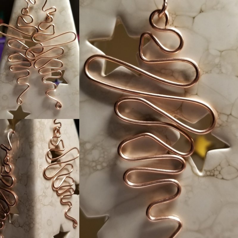 Free Shipping! Strength Taino Copper Earrings