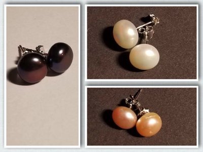 Free Shipping! Freshwater Pearls Stud Earrings