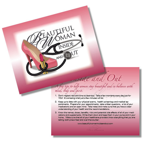 The &quot;Beautiful Woman Inside and Out&quot; Note Cards - 10 pack