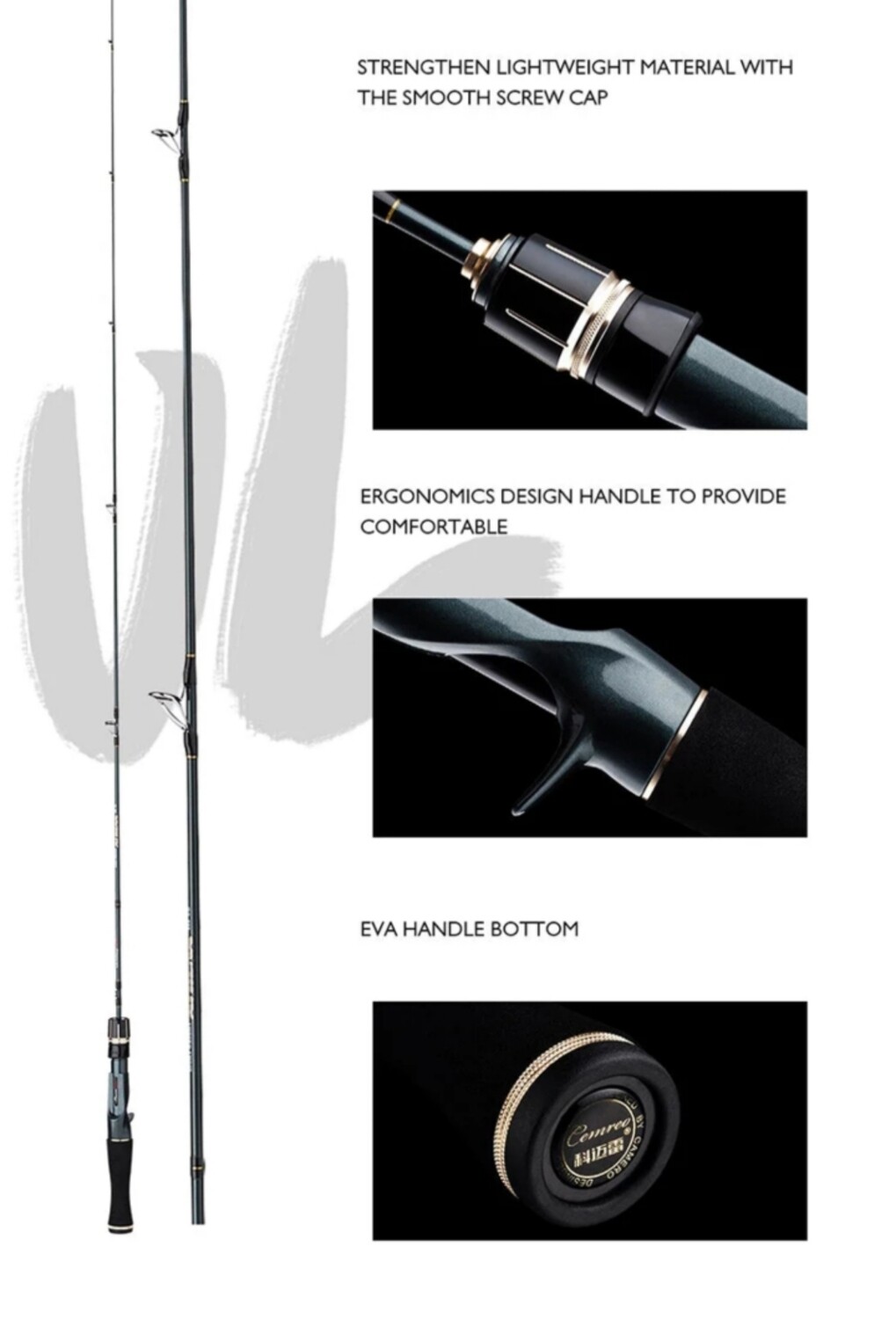 CEMREO ATHENA baitcasting rod bfs 2-6g