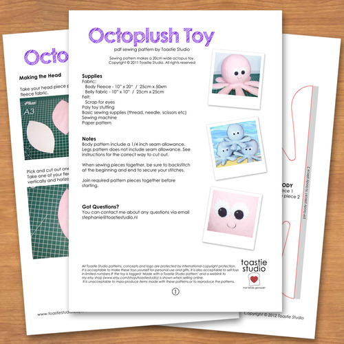 Octoplush Toy Sewing Pattern