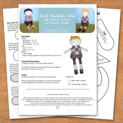 Boy Doll Sewing Pattern