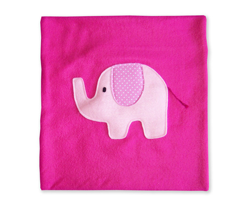 Pink elephant cushion cover