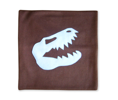 Dinosaur skull cushion cover