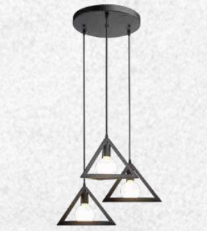PENDANT E27 BLACK GEO SERIES