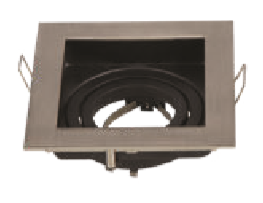 DOWNLIGHT FITTING SATIN NICKEL/BLACK GU10/MR16