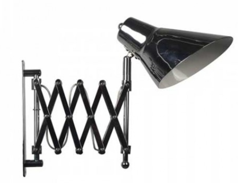 DESIGNER WALL LAMP - FOLDABLE BRACKET &amp; SWITCH-E27 HOLDER-CHROME