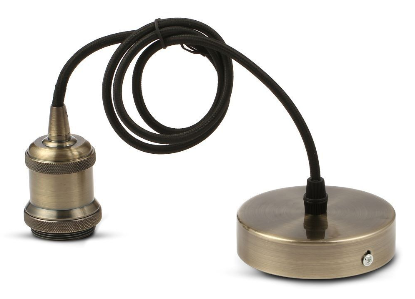 METAL PENDANT LIGHT-E27 HOLDER-BRONZE