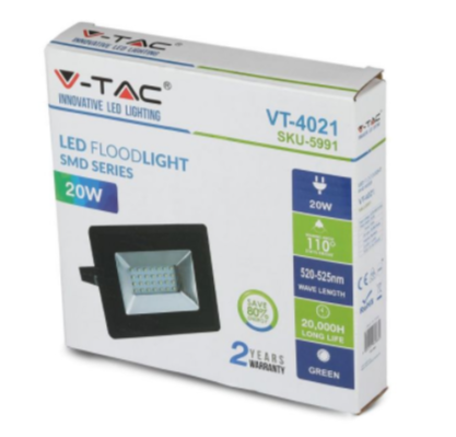 20W GREEN LED FLOODLIGHT BLACK BODY