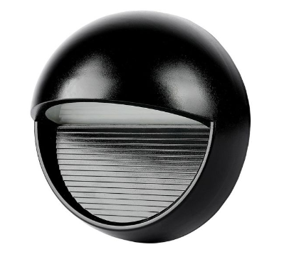 VT-1182 3W LED STEP LIGHT  BLACK BODY ROUND