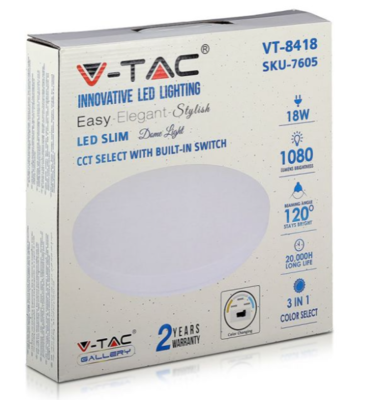 18 WATT CCT CHANGEABLE CEILING LIGHT