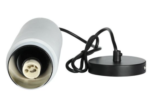 GU10 GREY CONCRETE - GYPSUM PENDANT METAL WITH CHROME BOTTOM
