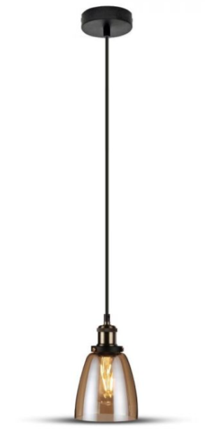 E27 GLASS PENDANT LIGHT-AMBER
