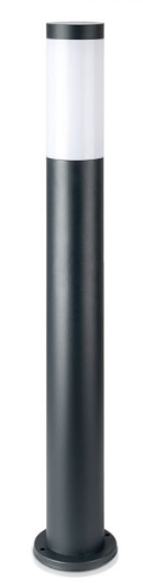 BOLLARD LAMP-STAINLESS STEEL BODY(80CM) E27 GREY