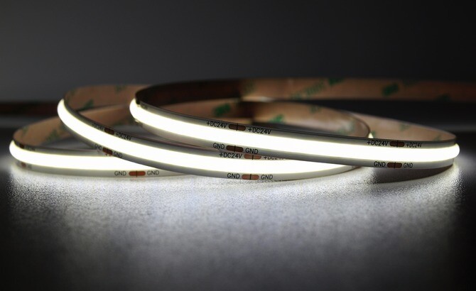 COB STRIP 24V 5M IP33 DAY WHITE 10W/M + FREE REMOTE DIMMER