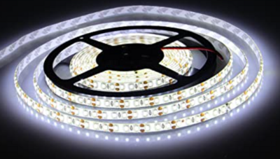 120 LEDS PER METER COOL WHITE STRIP 6000K 5 METER 9.6W/M NON-WATERPROOF 12V DC + FREE REMOTE DIMMER