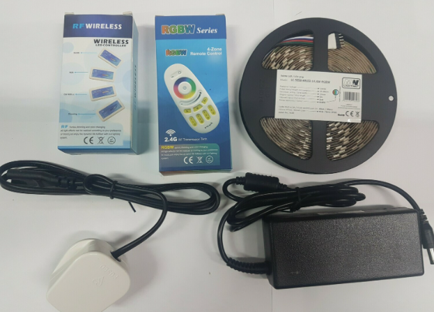 COMMERCIAL GRADE RGBW STRIPLIGHT SET INDOOR 4 ZONE CONTROL