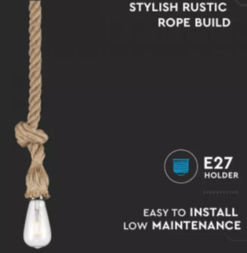 HEMP ROPE-1.5M-E27 HOLDER