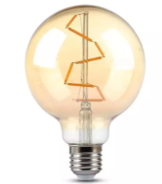 4W LED G95 DECO BULB E27 NON DIMMABLE GOLD GLASS