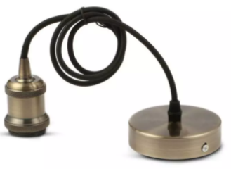 METAL PENDANT LIGHT-E27 HOLDER-BRONZE