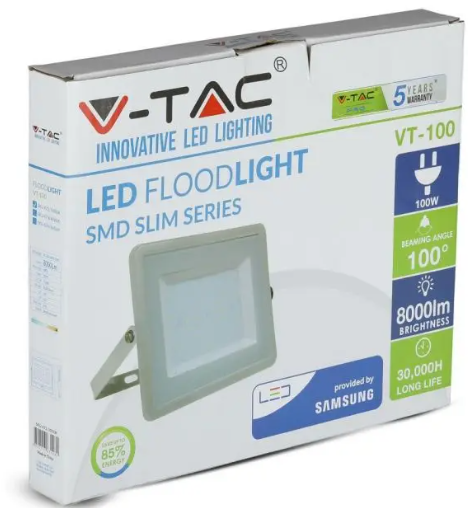 100W SMD FLOODLIGHT SAMSUNG CHIP 3000K WARM GREY BODY