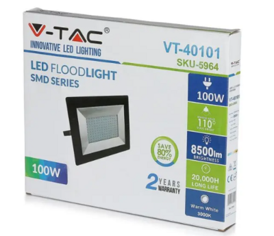 100W SMD FLOODLIGHT 6500K BLACK BODY