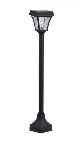 SOLAR LAWN LAMP CCT 3IN1 MATT BLACK