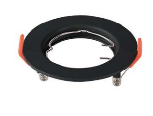 GU10 FITTING ROUND BLACK 2pcs PACK