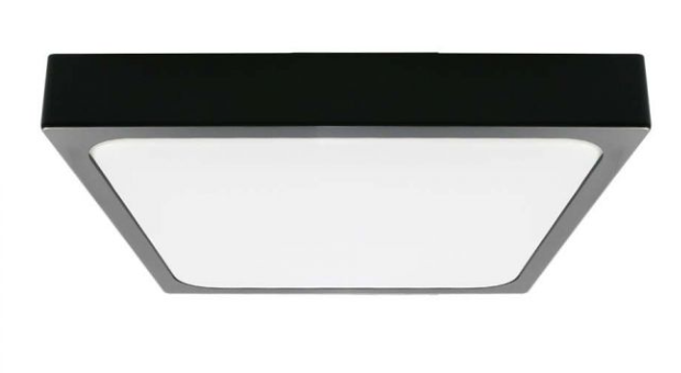 30W LED DOME LIGHT  SQUARE BLACK FRAME IP44