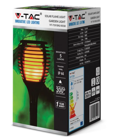 SOLAR FLAME WALL LIGHT 2200K