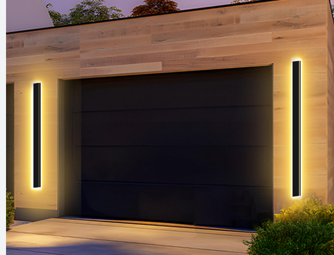 16W LED LINEAR WALL LIGHT 3000K BLACK BODY IP65