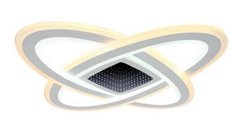 130W LED SMART DECORATIVE CEILING LAMP 50x50x5CM 3IN1 DIMMABLE+REMOTE