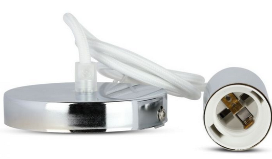 E27 CHROME METAL CUP PENDANT