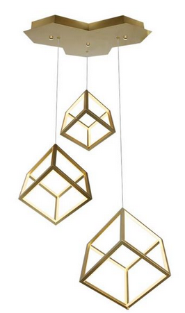 46W LED DECORATIVE HANGING LIGHT 56x48.5x156CM 3000K GOLD