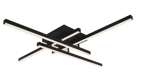 38W LED METAL CEILING LAMP 850x850x105MM 4000K BLACK